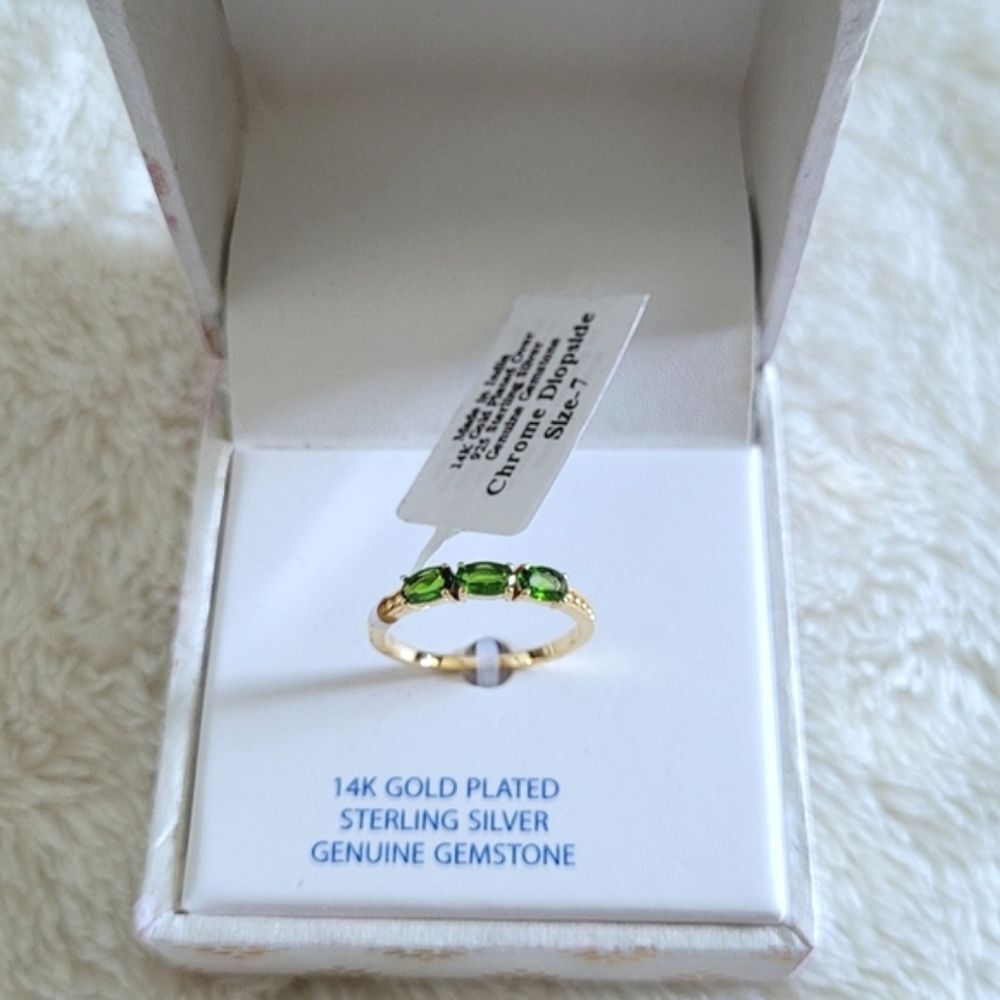 Shivam Triple3️⃣ Chrome Diopside Ring Sz 7 - NIB - Picture 14 of 16